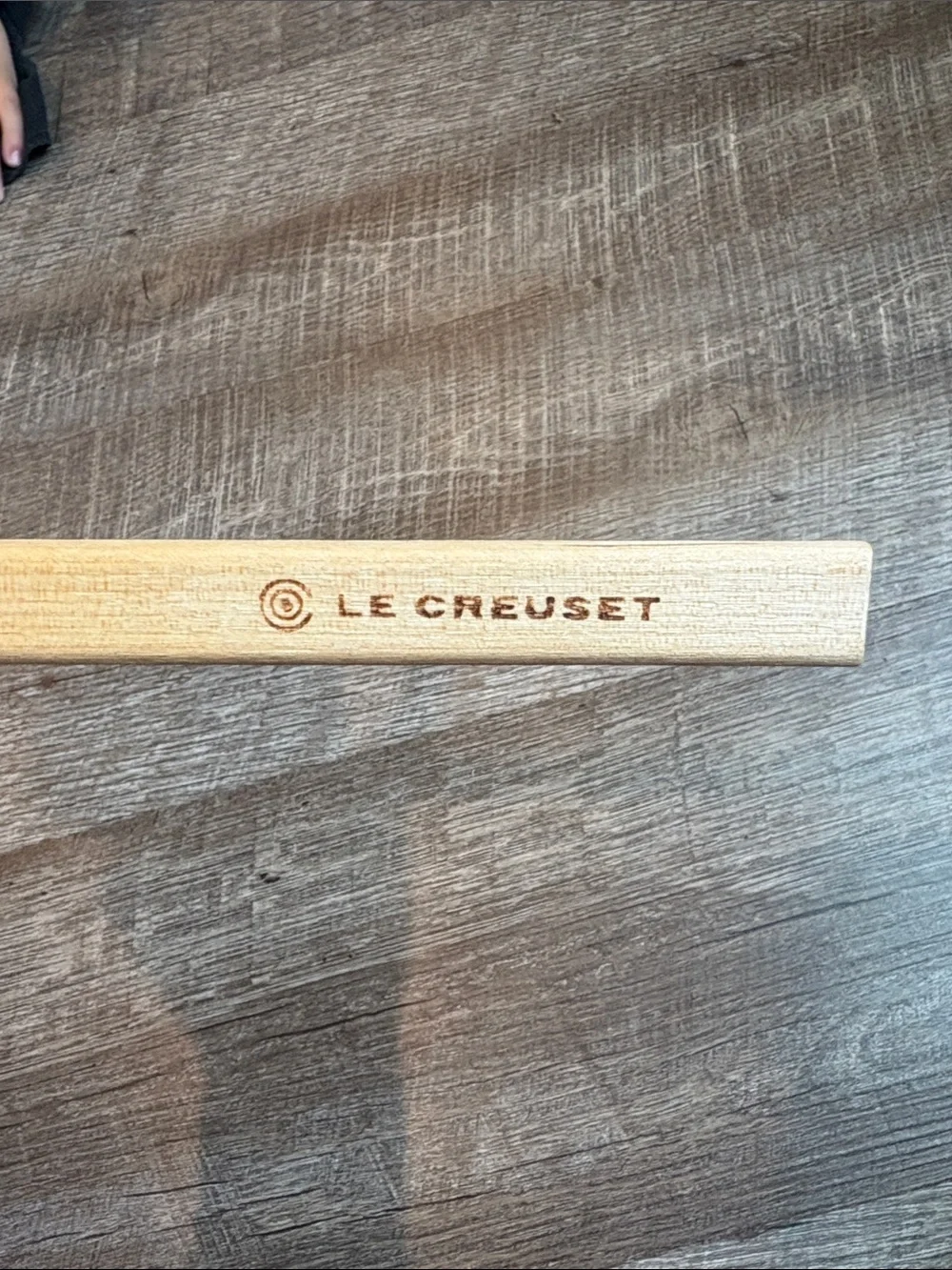 Le Creuset Gourmet Slotted Silicone Spatula Red With Wood Handle Made In USA